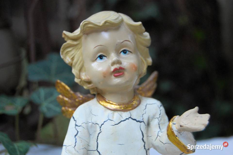 Anioł aniołek shabby chic figurka z żywicy 15 Lublin