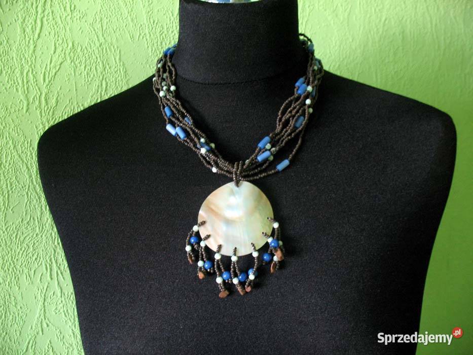 Korale naszyjnik wisior długość około 45 Ozdoby mazowieckie