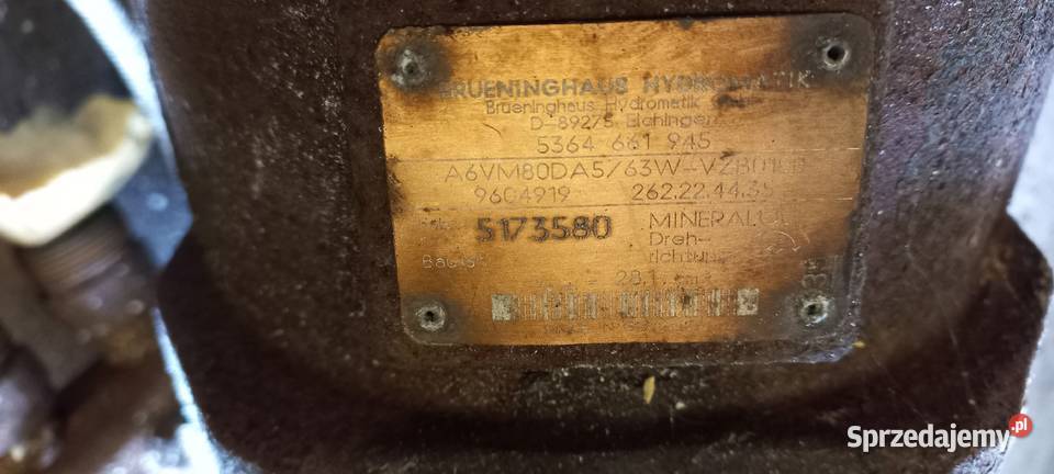 Rexroth A6VM80DA563WVZB010B pompa hydrauliczna Żerdź