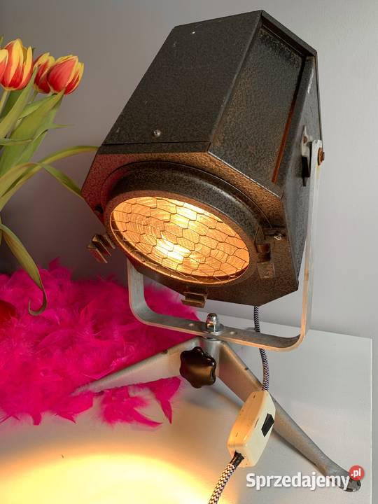 Lampa teatralna PRL lata 7080 loft Poznań