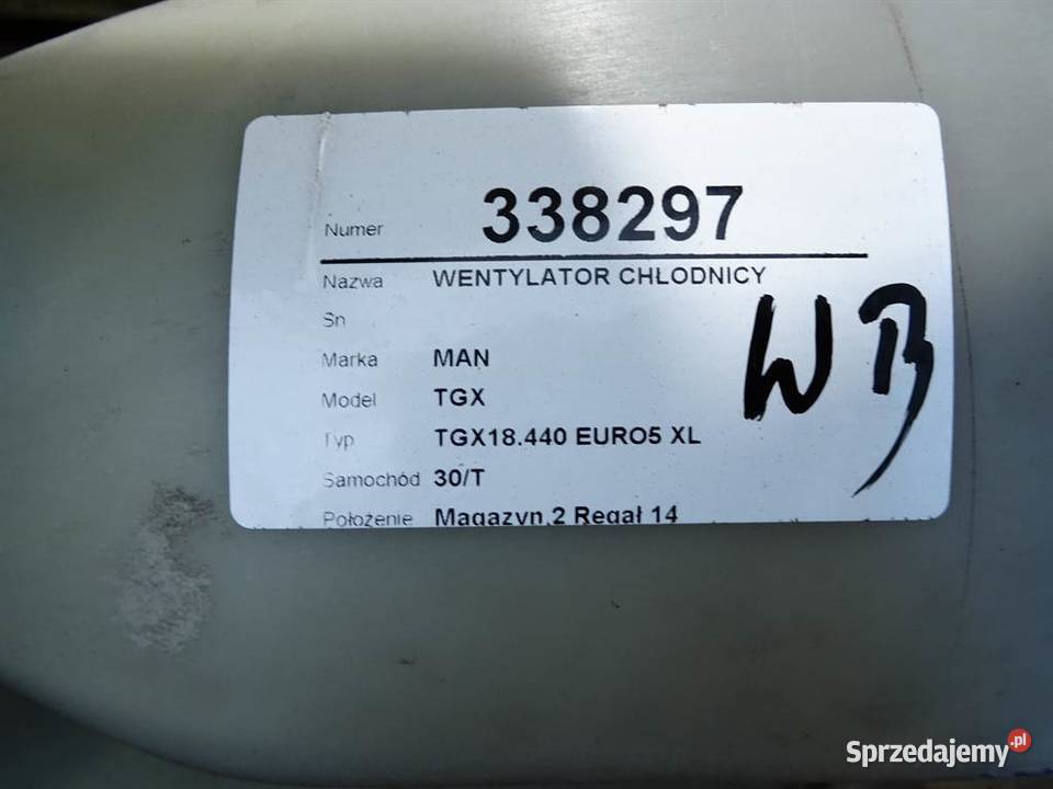 WENTYLATOR CHŁODNICY MAN TGX I 18 441