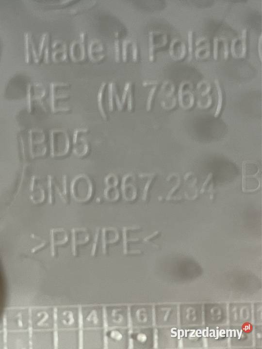 Osłona poszycie słupka przód 5N0867234 vw tiguan