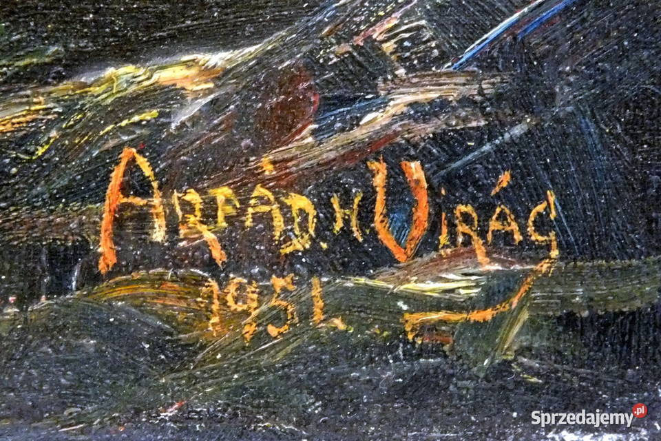 Arpad Virag 1951 Marina wzburzone morze olej na Lubin