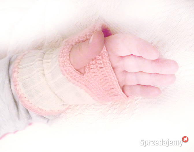 pastelowe mitenki kremowo różowe mitenkiecru Dodatki