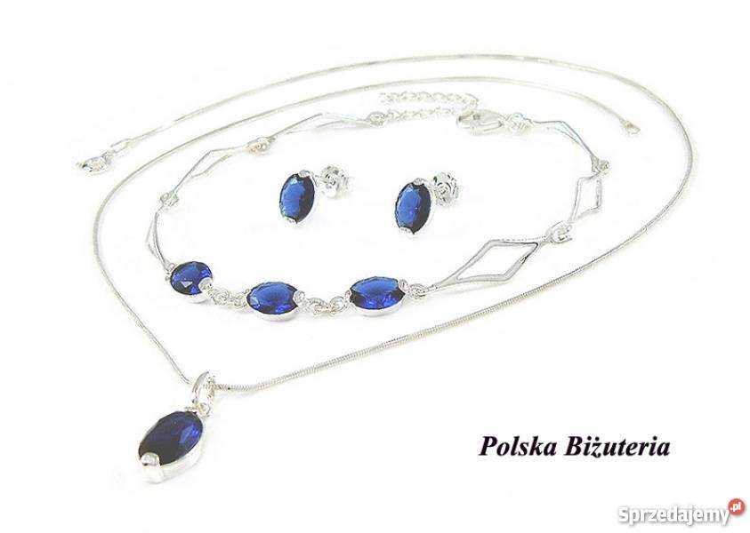 PRZEPIĘKNY SREBRNY KOMPLET Z RUBINAMI NA PREZENT Białystok