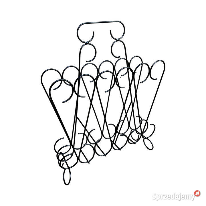 Ażurowy gazetnik z metaloplastyki Belgia lata 70 Warszawa