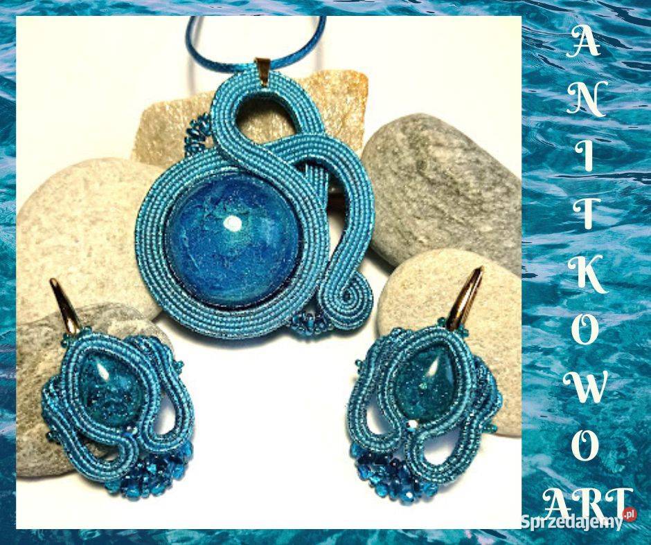 NIEBIESKI KOMPLET Z ŻYWICĄ SUTASZ mazowieckie Warszawa sprzedam