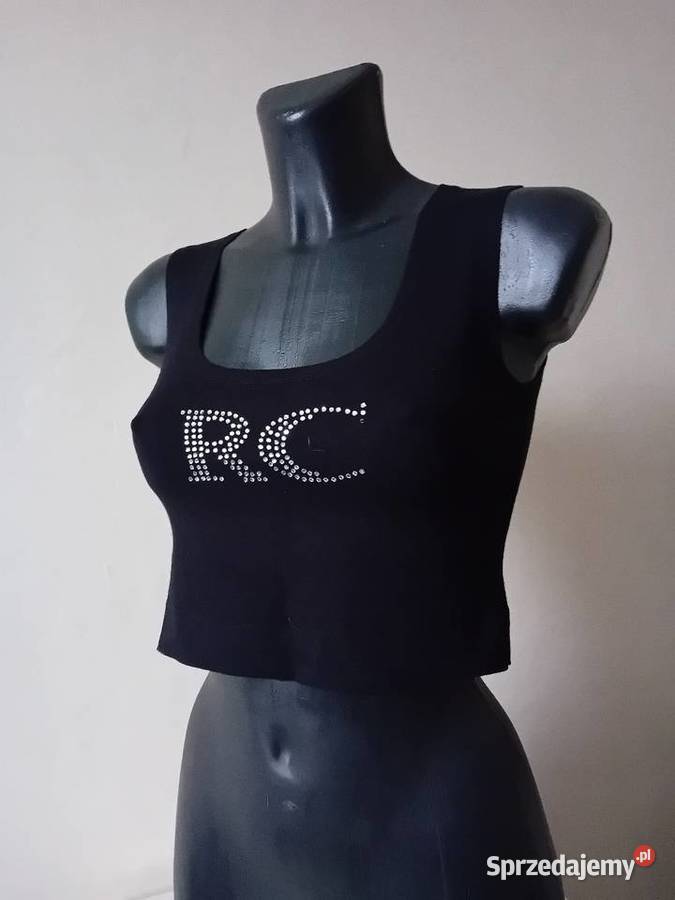 Czarny top bluzka Bez wzoru Warszawa