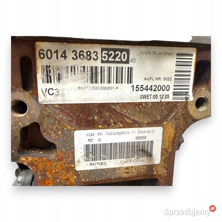 SILNIK M47D20 BMW E90 E91 20 D DIESEL 204D4 osobowe