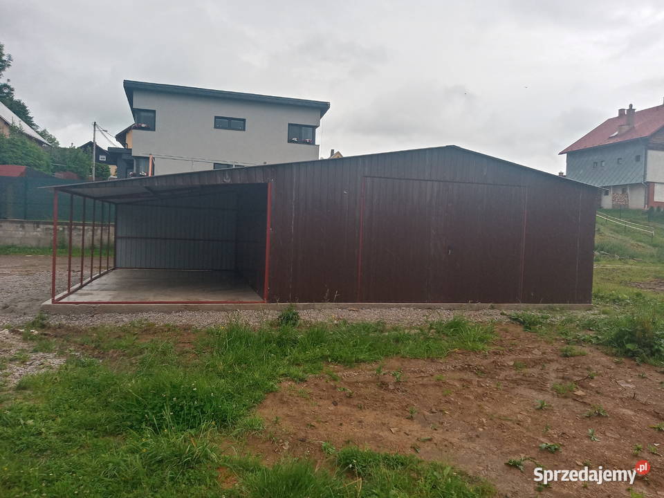 Garaż 3x5 brama uchylna konstrukcja profil Zawiercie
