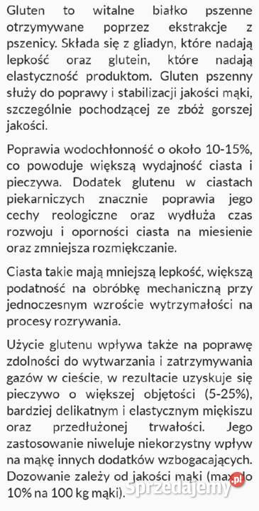 Gluten pszenny 25 Suwałki sprzedam