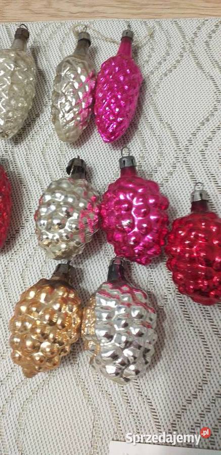 Bombki szyszki prl Porcelana i szkło Antyki, Sztuka, Kolekcje Przedbórz