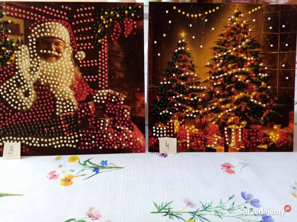Kartki Bożonarodzeniowe z scenką haft diamentowy wielokolorowy Kartki okolicznościowe Jarocin
