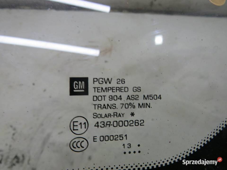 SZYBA KAROSERYJNA LEWY PRZÓD 13 ZAFIRA C