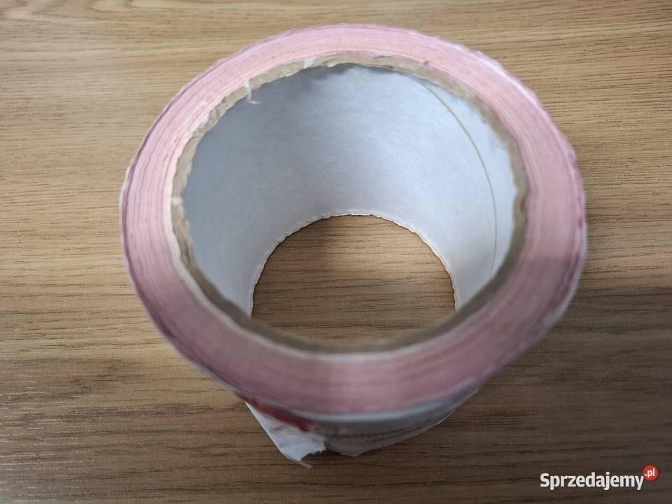 Taśma ostrzegawcza 100 m x 75 mm biało czerwona Pozostałe Łomża