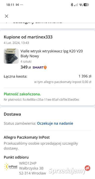 Wtryskiwacze Vialle K20 V20 Elementy instalacji LPG Kleszczów