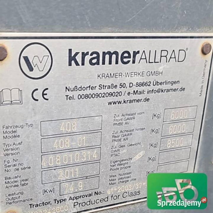 Claas Scorpion 6030CP 2011r PartsCzęści