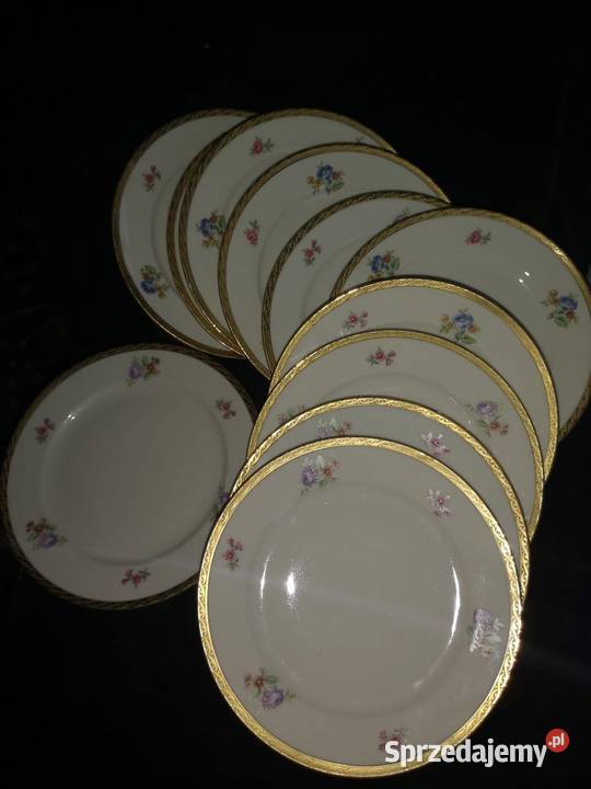 Talerzyk deserowy Eschenbach Bavaria Elfenbein Porcelana i szkło Gdańsk