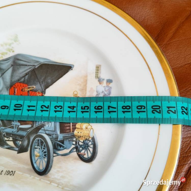 Angielska porcelana Fiat 1901 talerz dekoracyjny Warszawa
