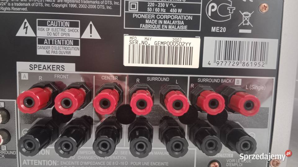 Amplituner PIONEER VSX1017 AVS USB HDMI 7x150W Ełk