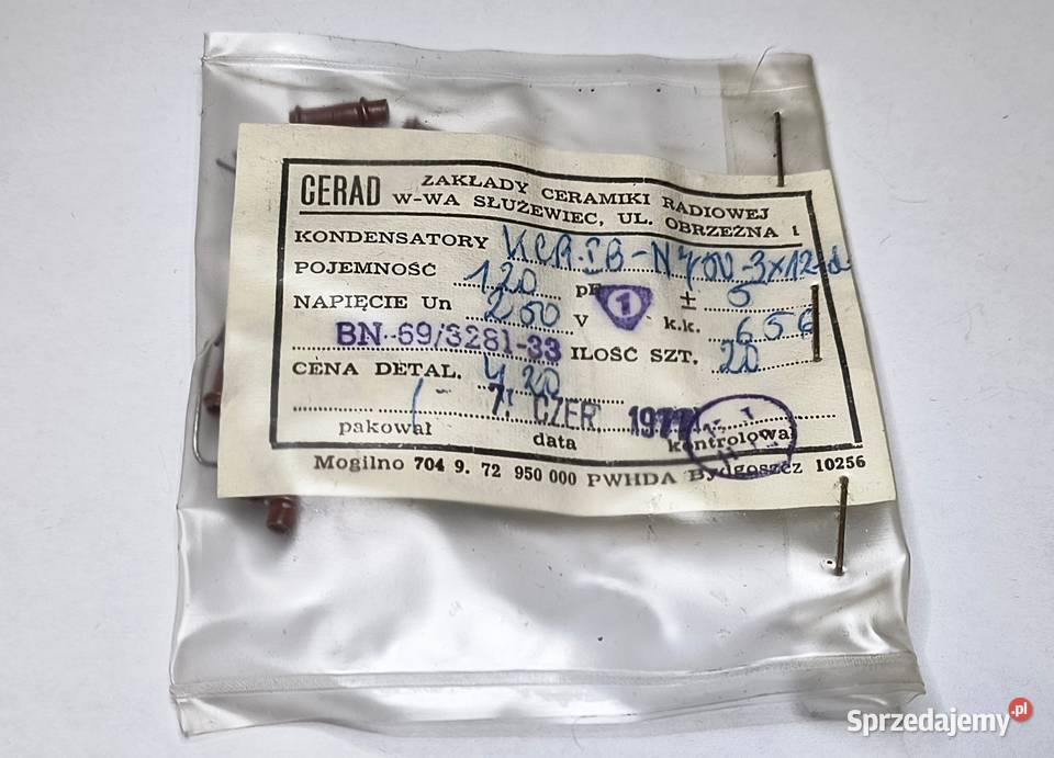 Kondensator 120pF 250V KCR CERAD Gdańsk