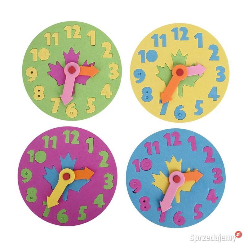 Piankowy zegar edukacyjny Nauka godzin mazowieckie