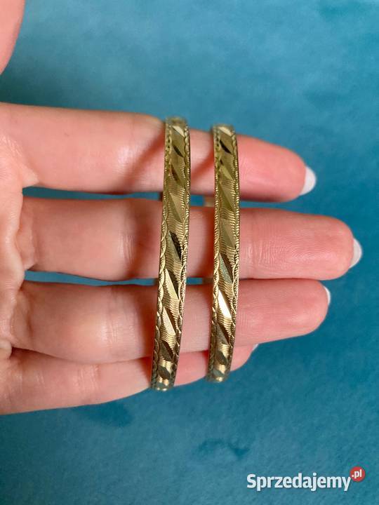Komplet 2 złotych pięknych bransoletek złoto 14K Zegarki i Biżuteria Nisko sprzedam