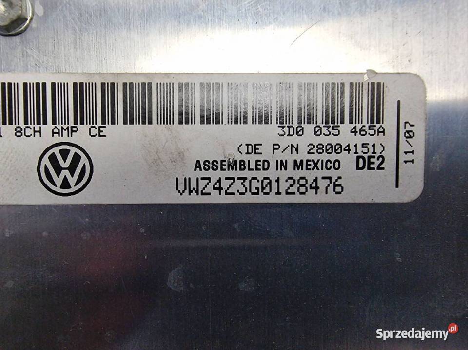 WZMACNIACZ VOLKSWAGEN PHAETON 3D0035465A Lipno