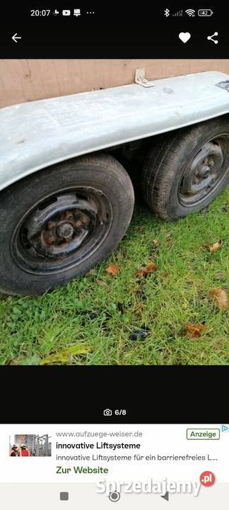 Przyczepa 2 osiowa 1620kg Człuchów sprzedam