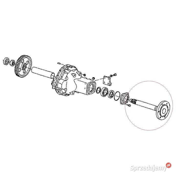 Piasta koła 34T 207x340 mm Kubota L245L2350 Tajęcina