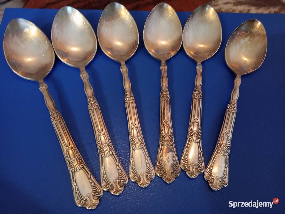 posrebrzane łyżki do zupy deserowe łyżeczki Brwinów