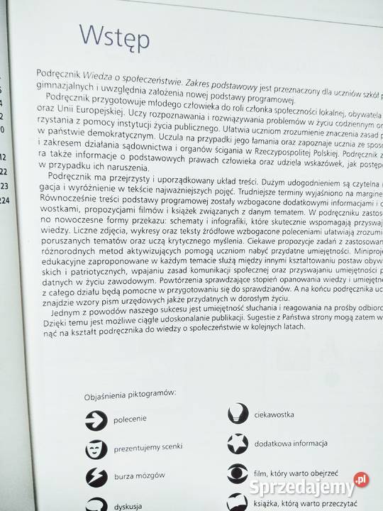 Ciekawi świata wos podręcznik używane szkolne Warszawa