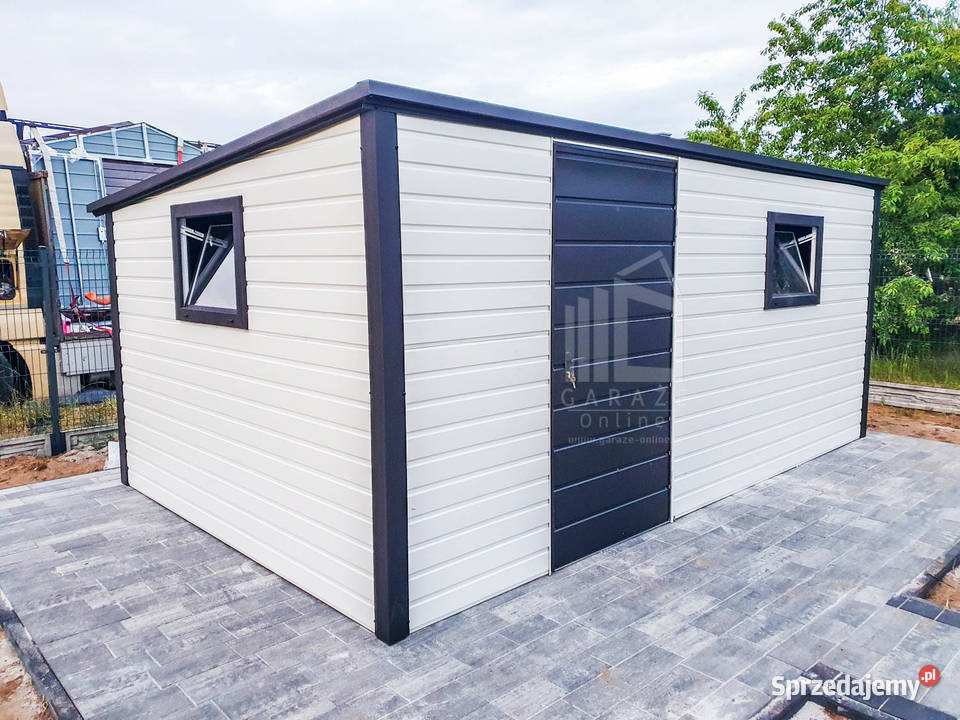 Schowek Ogrodowy 5x35 Drzwi 2x Okno Biały Czarny Pozostałe Kwidzyn