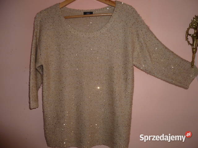 Bluzka bezowa ze złotymi cekinkami Kraków sprzedam
