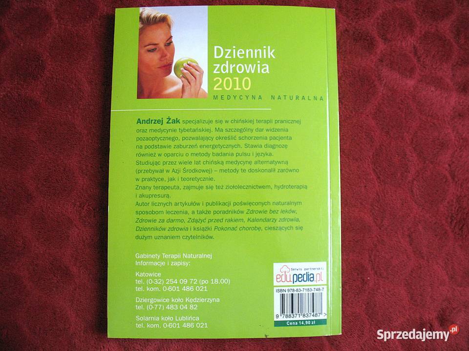 Dziennik zdrowia 2010 Andrzej Żak książka polska Siedlce