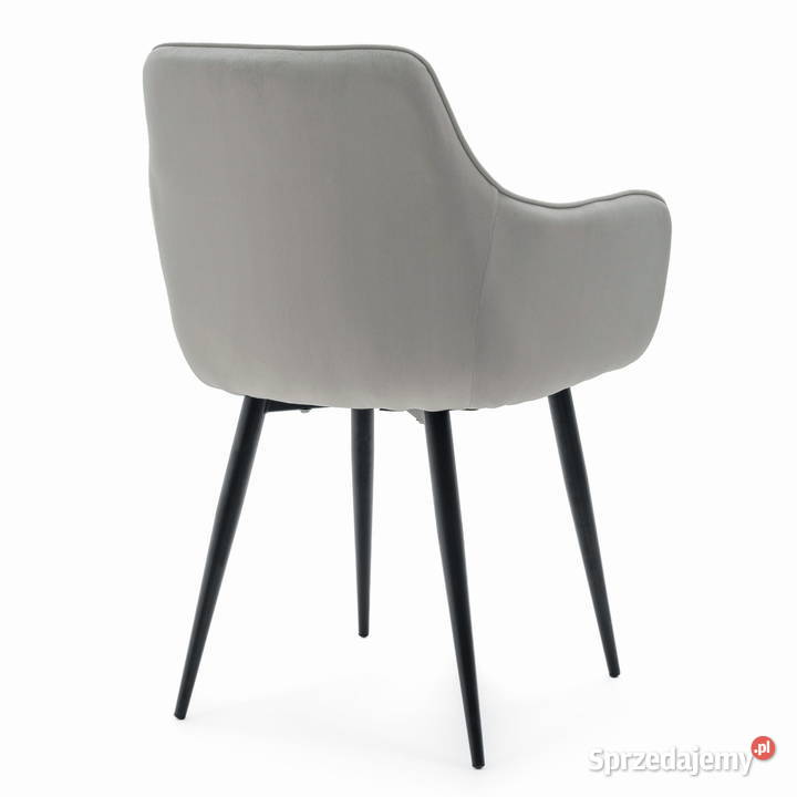 Jasnoszare Krzesło Tapicerowane Quattro Wysyłka 58cm wielkopolskie Tarchały Małe sprzedam