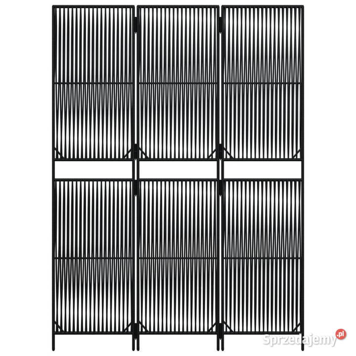 Parawan 3panelowy czarny polirattan WM365388 Warszawa sprzedam