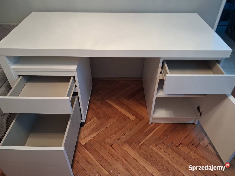 Biurko MALM z dodatkową szafką na kółkach MALM Łódź