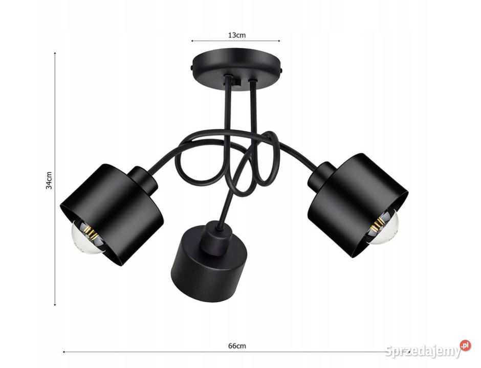 LAMPA SUFITOWA ŻYRANDOL potrójna LOFT EDISON Choroszcz