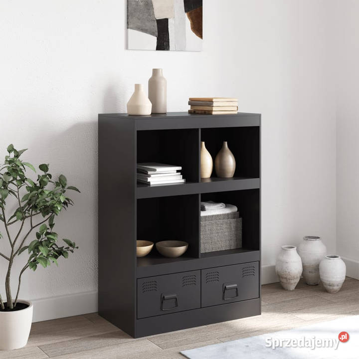 Szafka czarna 67x39x95 stal WM841799 Warszawa