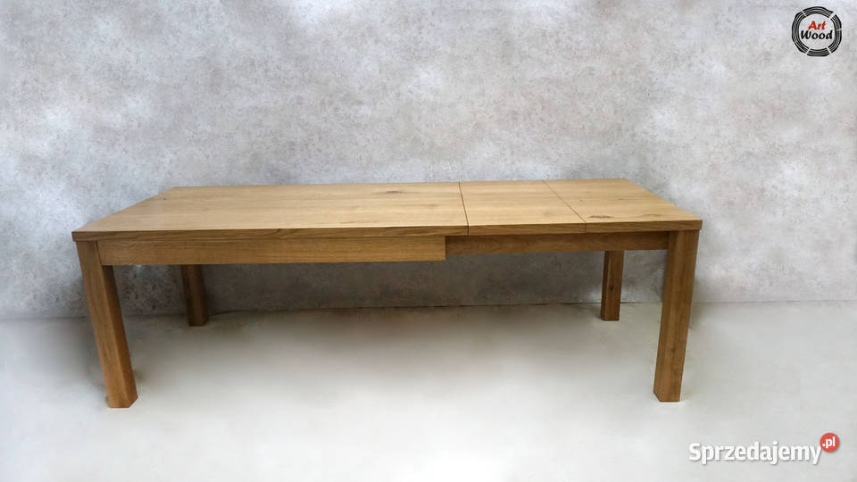 Stół dębowy rozkładany dostawki pod blatem 76cm Nowy Sącz