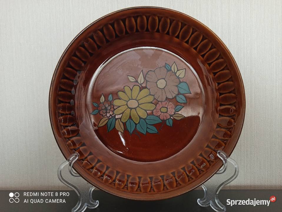 Talerz porcelit Tułowice fason Rumcajs Porcelana i szkło Warpechy Stare