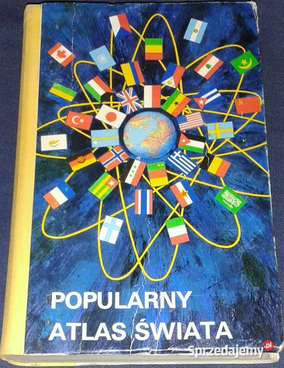 Popularny atlas świata Wydanie 1977 red Zofia Chełm