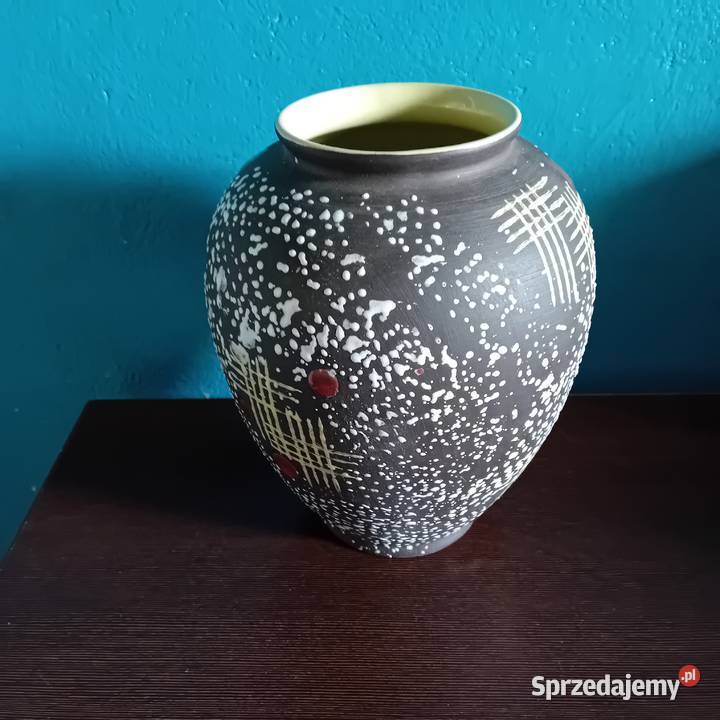 Ceramiczny ręcznie zdobiony wazon Carstens Koźminek