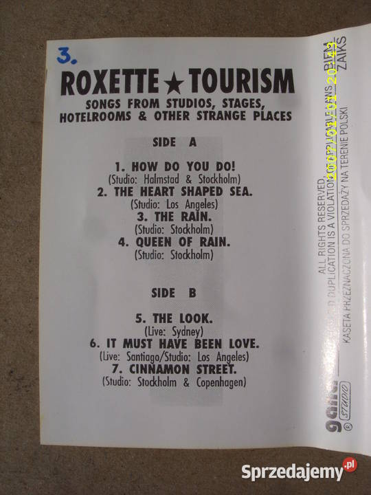 ROCK kas ROXETTE TOURISM VOL 1 Wołów sprzedam