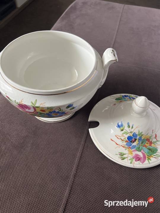 Waza porcelanowa sygnowana maki chabry antyk Zabrze