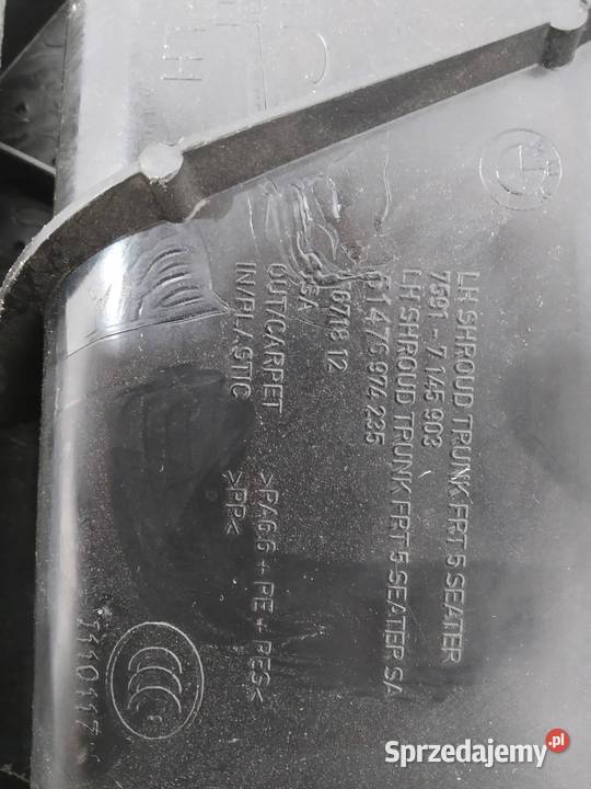 TAPICERKA BOCZEK BAGAŻNIKA LEWY PRAWY TYŁ KPL