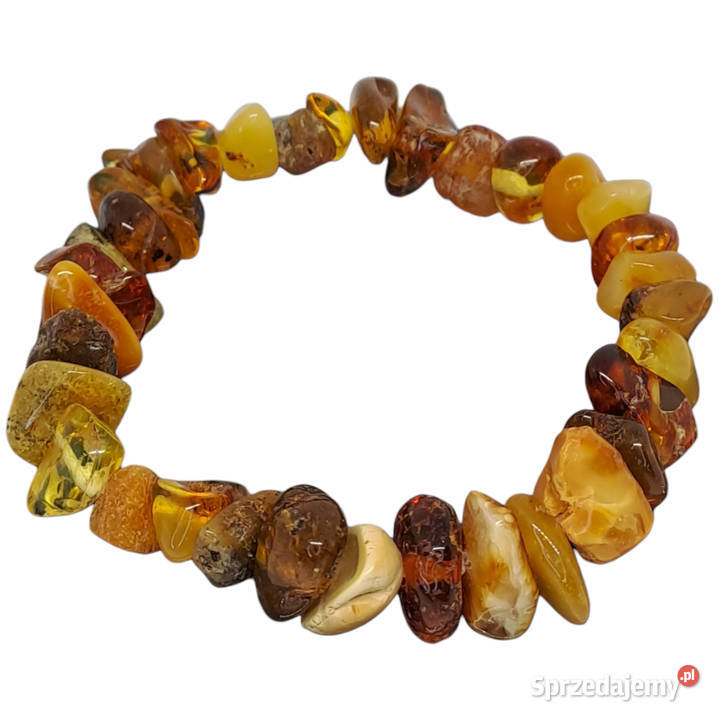 Bransoletka bursztyn bryłki miks Warszawa