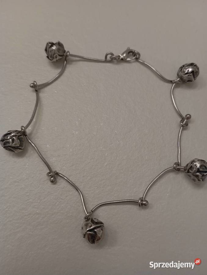 Bransoletka srebrna z kulkami Radom