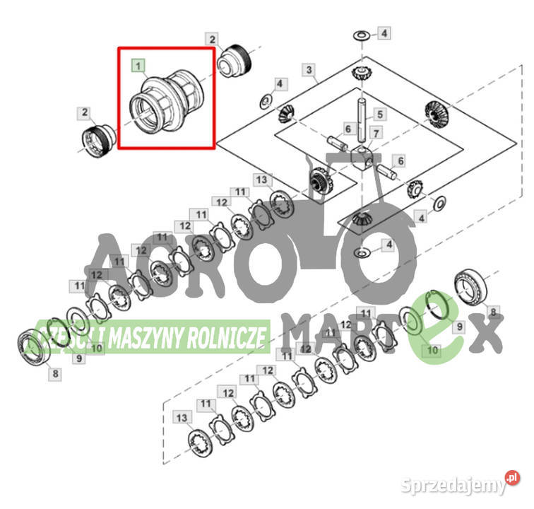 RE213353 R204855 OBUDOWA DYFERENCJAŁU JD